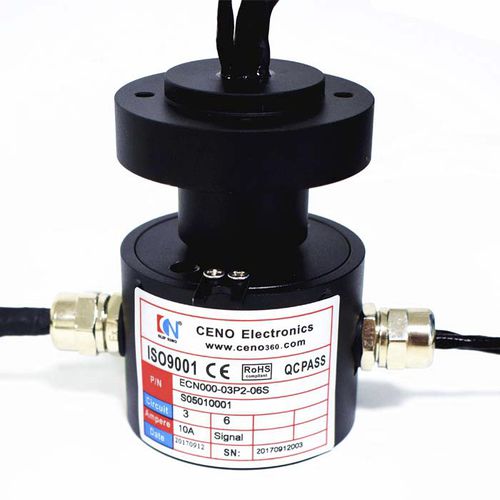 Вращающийся коллектор со сплошным валом - ECN000-03P2-06S - CENO Electronics technology Co., Ltd - промышленный / алюминиевый сплав / компактный
