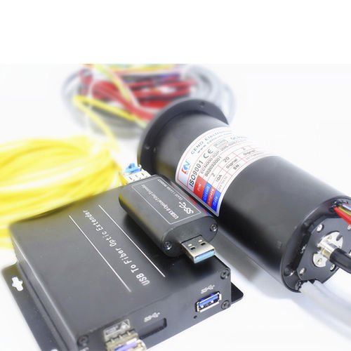 Электрический вращающийся коллектор - ECN000-02P-20S-02EG-01F - CENO Electronics technology Co., Ltd - оптоволокна / Gigabit Ethernet / промышленный