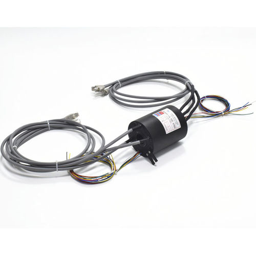 Вращающийся коллектор через Ethernet - ECN025-06P1-03EG  - CENO Electronics technology Co., Ltd - Gigabit Ethernet / с проходящим валом / промышленный