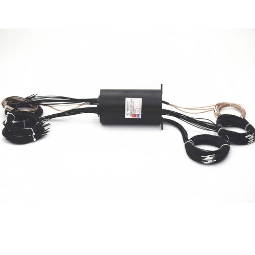 Вращающийся коллектор с проходящим валом - ECN038-32S-03HD - CENO Electronics technology Co., Ltd - для ротационного стола / алюминиевый сплав / с золотыми контактами