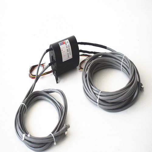 Вращающийся коллектор Gigabit Ethernet - ECN025-08P1-02EG - CENO Electronics technology Co., Ltd - с полой осью / промышленный / алюминиевый сплав