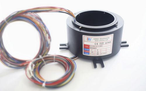 Электрический вращающийся коллектор - ECN080-0215-0805 - CENO Electronics technology Co., Ltd - с проходящим валом / промышленный / из металла