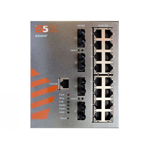 Управляемый коммутатор Ethernet - iES20GF - iS5 Communications - 20 портов / быстрый / промышленный