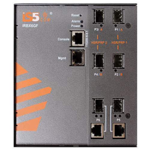 Управляемый коммутатор Ethernet - iRBX6GF - iS5 Communications - 6 портов / на DIN-рейке / для монтажа на панели