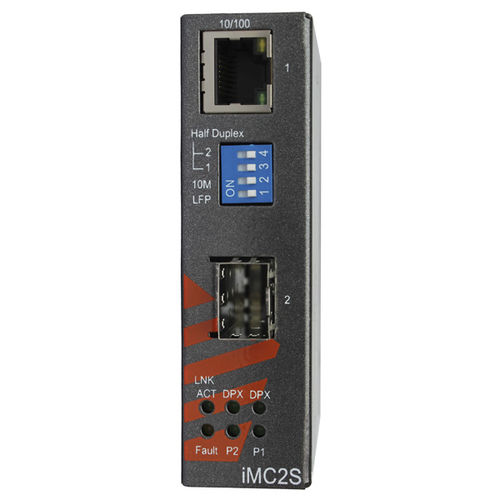 Преобразователь среда - iMC2S - iS5 Communications - Ethernet / промышленный / 2 порта