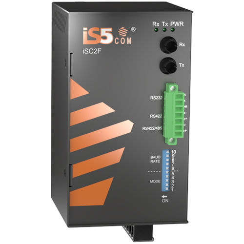 Преобразователь среда - iSC2F - iS5 Communications - из оптоволокна / последовательный / RS422