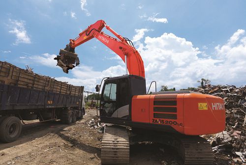 Подъемный электромагнит с электрическим переключением - ZX series - HITACHI Construction Machinery - для перемещения металлолома / компактный