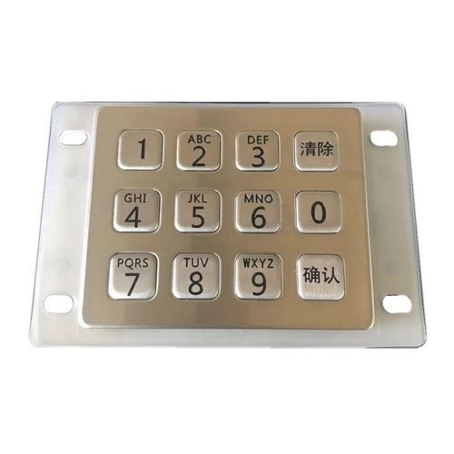Цифровая клавиатура 12 клавиш - CK-KE8872 - Clickin Industrial Co., Ltd. - встраиваемая / из нержавеющей стали / антивандальная