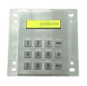 Цифровая клавиатура 12 клавиш - CK-KE11994-LCD - Clickin Industrial Co., Ltd. - встраиваемая / из нержавеющей стали / IP66