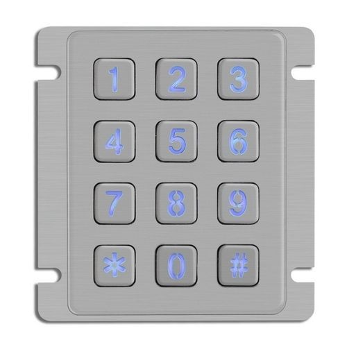 Цифровая клавиатура 12 клавиш - CK-KE9473-BLBP - Clickin Industrial Co., Ltd. - встраиваемая / из нержавеющей стали / антивандальная