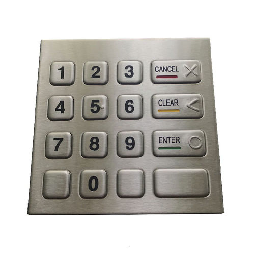 Цифровая клавиатура 16 клавиш - CK-KE100100 - Clickin Industrial Co., Ltd. - встраиваемая / из нержавеющей стали / IP66
