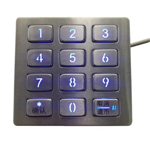 Цифровая клавиатура 12 клавиш - CK-KE10074-BL - Clickin Industrial Co., Ltd. - встраиваемая / из нержавеющей стали / USB