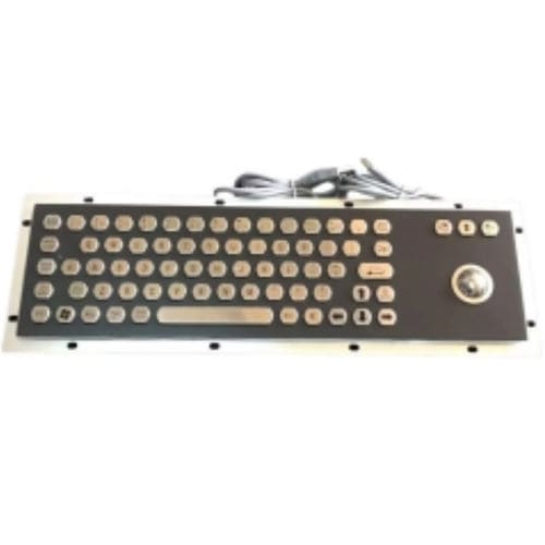 Встраиваемая клавиатура - CK-KB370110-25TBBK - Clickin Industrial Co., Ltd. - угольный контакт / с трекболом / с мышью
