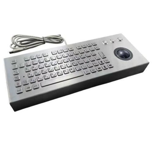 Клавиатура для письменного стола - CK-KB17IN1-50TBDT - Clickin Industrial Co., Ltd. - угольный контакт / с трекболом / промышленная
