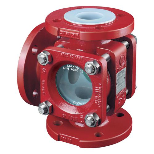 Смотровое отверстие из боросиликатного стекла - TSG series - Richter Chemie Technik - с фланцем / PFA-футерованное