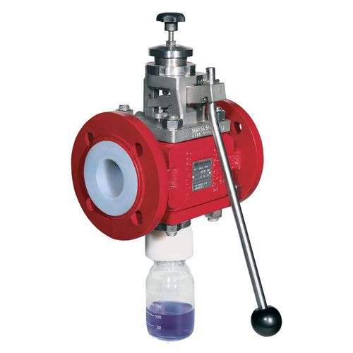 Клапан для отбора пробы - PA series - Richter Chemie Technik - со сферическим золотником / с ручным управлением / с фланцем