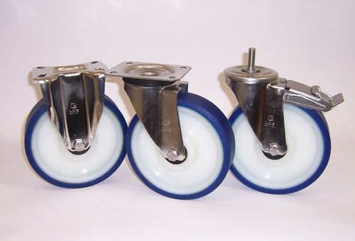 Поворотный ролик - ADINYL SOFT + INOX20 - LAG SPA - с пластиной / на шариковом подшипнике / с тормозом