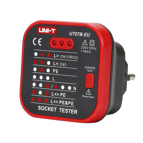 Тестер остаточного тока - UT07 series - UNI-TREND TECHNOLOGY (CHINA) CO., LTD. - тока утечки / для электроустановки / переносной