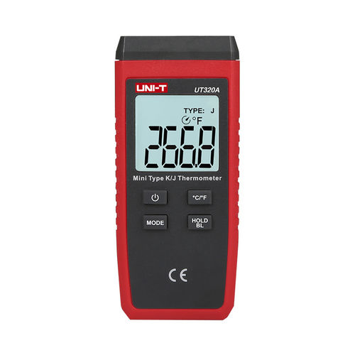 Термометр с термопарой - UT320 series - UNI-TREND TECHNOLOGY (CHINA) CO., LTD. - с зондом / с дисплеем LCD / K