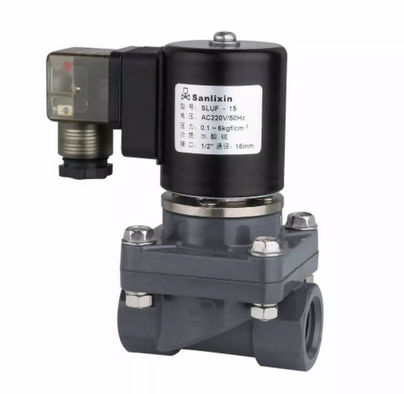 Электромагнитный клапан с прямым приводом - SLUF  - SANLIXIN SOLENOID VALVE CO., LTD - 2 канала / для химических продуктов / резьбовой