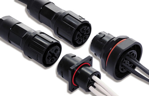Соединитель для передачи данных - HR41 series - Hirose Electric Europe B.V. - круговой / с блокировкой / для батареи