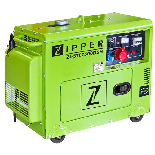 Генераторная установка с бензиновым двигателем - ZI-STE7500DSH - Zipper Maschinen - монофазовая / на колесиках / прямой впрыск