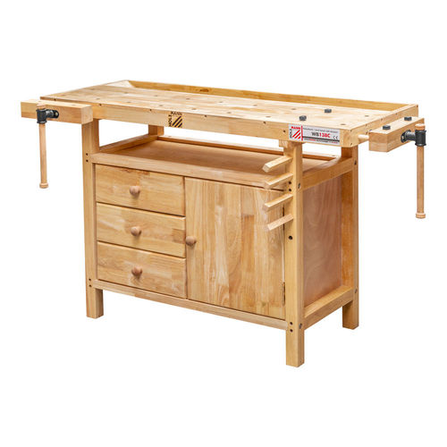 Верстак столярный из дерева - WB138C  - Holzmann Maschinen GmbH - с 3 выдвижными ящиками / с отсеками