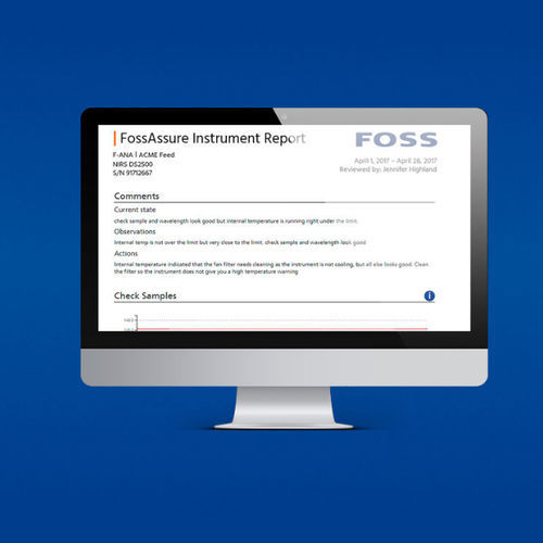 Система наблюдения состояния станка - FossAssure™ - FOSS - для контроля процесса / для пищевой промышленности / в режиме реального времени