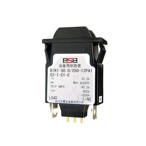 Магнитно-гидравлический выключатель - B1 series 1P - ZHEJIANG BSB ELECTRICAL APPLIANCES CO.,LTD - с ручной перезарядкой / для распределения электроэнергии / для применения в железнодорожной отрасли