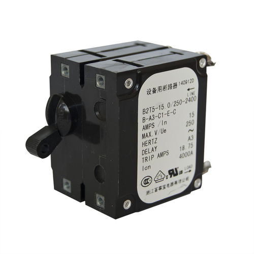 Магнитно-гидравлический выключатель - B2 series - ZHEJIANG BSB ELECTRICAL APPLIANCES CO.,LTD - с ручной перезарядкой / для распределения электроэнергии / для защиты двигателя