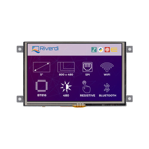 Блок индикации LED - RiTFT-50-IOT-RES - Riverdi - 800x480 / промышленный / программируемый