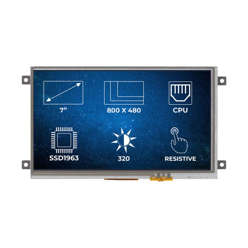 Блок индикации LED - RVT70AQSFWR36 - Riverdi - TFT / с резистивным сенсорным экраном / 800x400