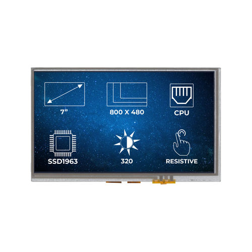 Блок индикации LED - RVT70AQSNWR36 - Riverdi - TFT / с резистивным сенсорным экраном / 800x400