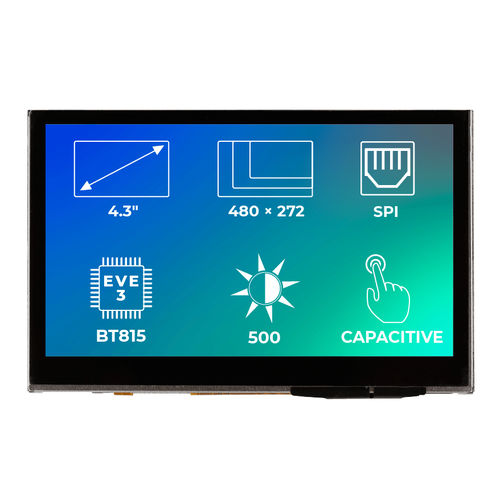 Блок индикации TFT - RiTFT-43-CAP - Riverdi - с емкостным сенсорным экраном / 320x240 / промышленный