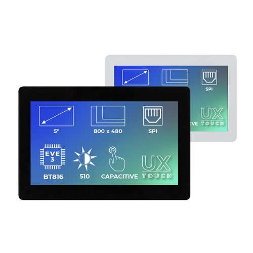 Блок индикации TFT - RiTFT-50-CAP-UX - Riverdi - с емкостным сенсорным экраном / 800x480 / промышленный