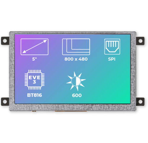 Блок индикации TFT - RiTFT-50-FR - Riverdi - 800x480 / промышленный