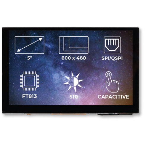 Блок индикации TFT - RVT50AQFNWC00 - Riverdi - с емкостным сенсорным экраном / 800x480 / промышленный