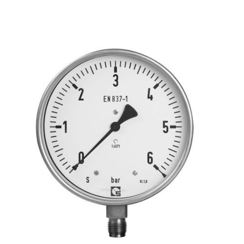 Манометр со шкалой - R 250 - Schmierer GmbH - резьбовой / из стали / с трубкой Бурдона