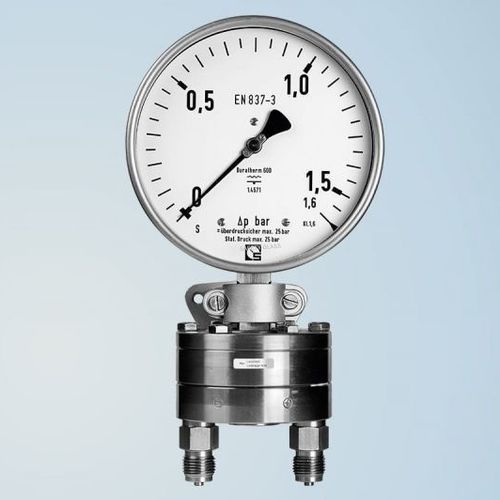 Дифференциальный манометр - DGU 160 - Schmierer GmbH - со шкалой / резьбовой / из нержавеющей стали
