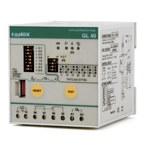Реле защиты от перегрузки - GL Series - FANOX ELECTRONIC - отсутствие фазы / перекос фаз / для электрического двигателя