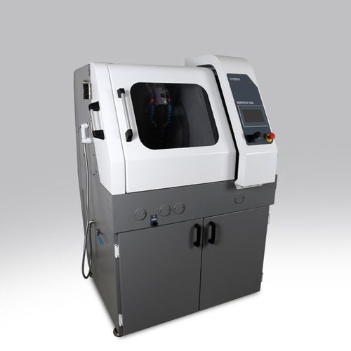 Станок для резки с вертикальным лезвием - SERVOCUT 402-MA series - Metkon Instruments Inc. - с осциллирующим лезвием / для металла / для ремня