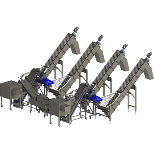 Винтовой конвейер - FMT - Food Processing Technology - наклонный / транспортный / для продуктов питания