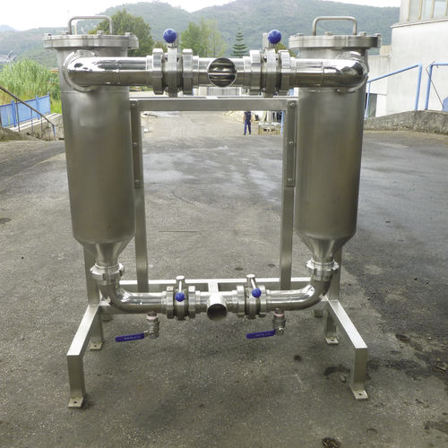 Фильтр для жидких пищевых продуктов и напитков - Agromeccanica srl - с двойной корзиной / с картриджем / магнитный