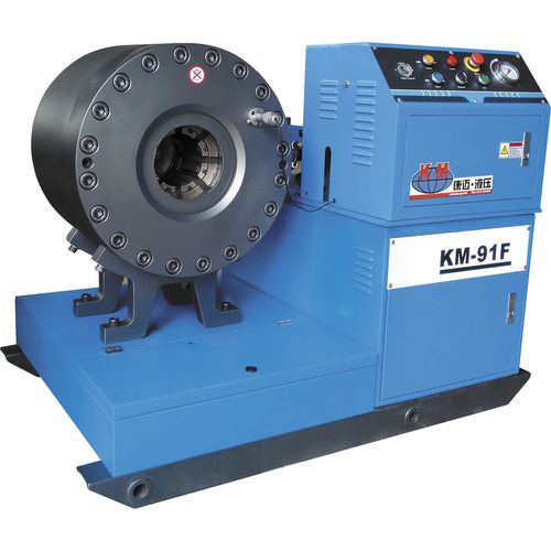 Опрессовочный станок для металлического провода - KM-91F-440 - Handanshi Kangmai Hydraulic Equipment Co. Ltd. - для гибкого шланга / автоматический / гидравлический