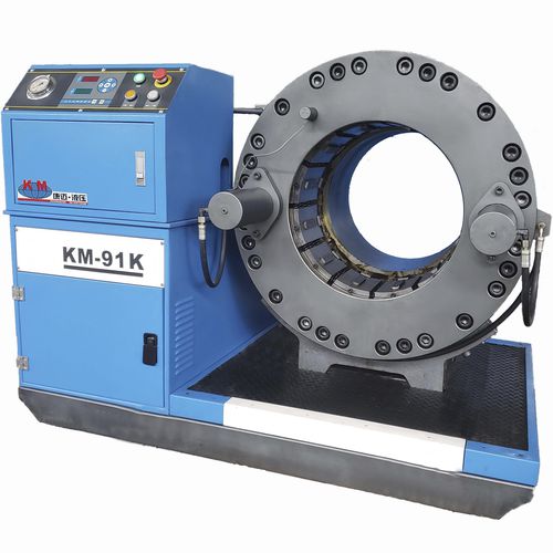Опрессовочный станок для гибкого шланга - KM-91K - Handanshi Kangmai Hydraulic Equipment Co. Ltd. - полуавтоматический / гидравлический / контролируемый PLC