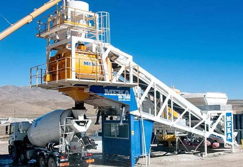 Полумобильная бетоносмесительная установка - M120 - MEKA Crushing Screening and Concrete Batching Technologies - непрерывного действия / с двойным корпусом