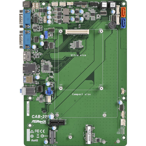 Материнская плата микро-ATX - CAB-201 - ASRock Industrial - Pico-ITX / Intel® Apollo Lake / SATA3