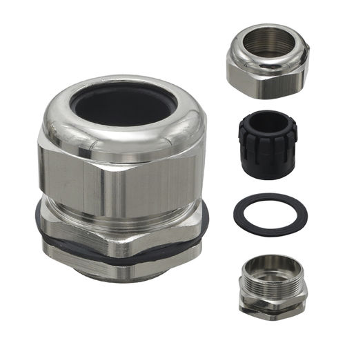 Кабельная втулка из никелевой латуни - HX-NPMG series - YUEQING HONGXIANG CONNECTOR MANUFACTRER CO., LTD - из нержавеющей стали / герметичная / резьбовая