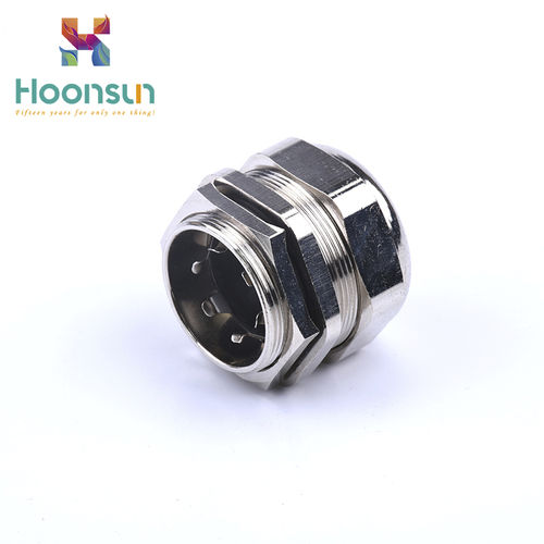Кабельная втулка из никелевой латуни - HX-EMC series - YUEQING HONGXIANG CONNECTOR  MANUFACTRER CO., LTD - герметичная / резьбовая