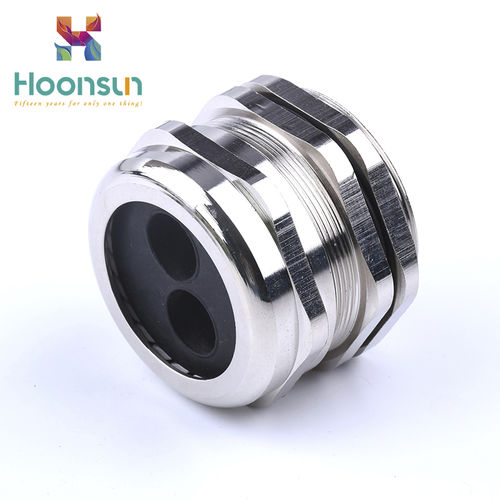 Кабельная втулка из никелевой латуни - HX-NDM series - YUEQING HONGXIANG CONNECTOR MANUFACTRER CO., LTD - из нержавеющей стали / IP68 / резьбовая